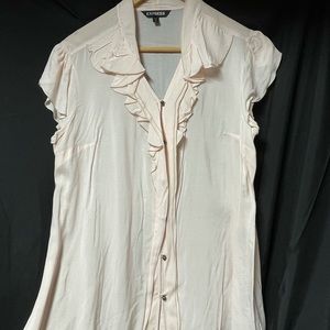 Express Ruffled Cap Sleeve Blouse
